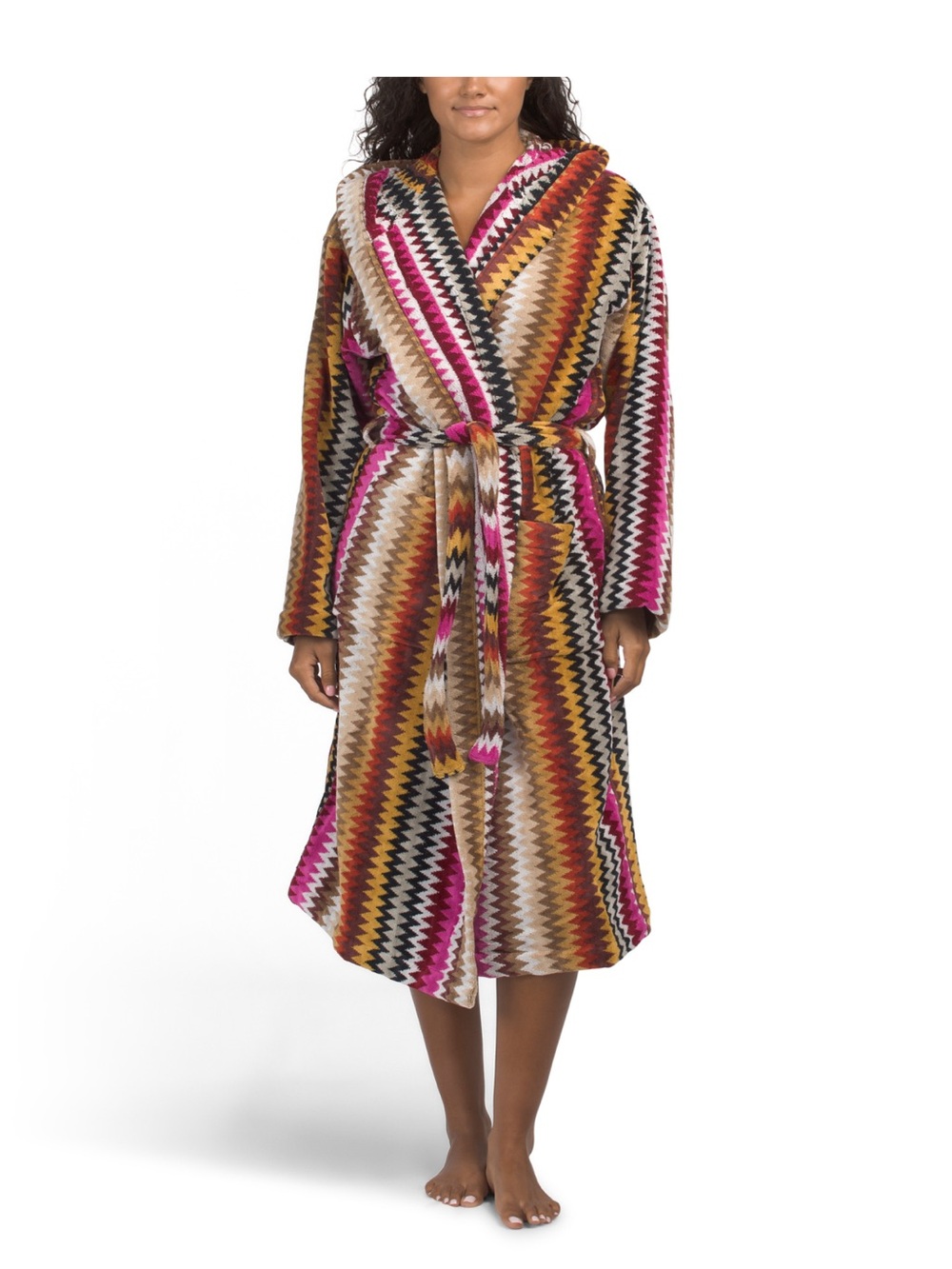 Missoni Buenos Aires Chevron Wrap Robe with Belt